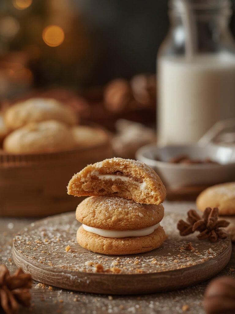 Biscoff stuffed cookies