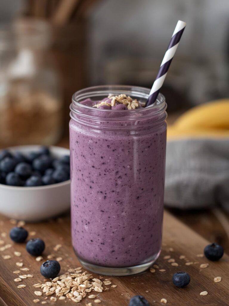 Blueberry Oatmeal Breakfast Smoothie