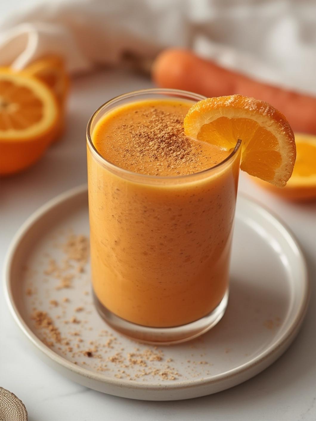 Carrot Orange Immune Boost Smoothie served
