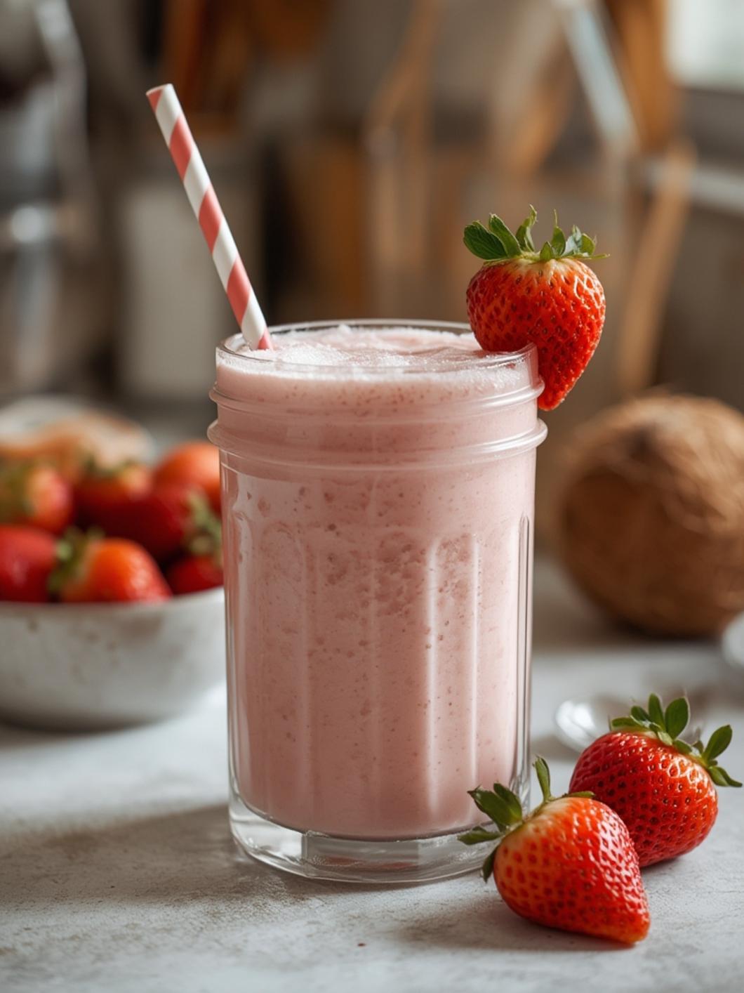 Coconut Strawberry Smoothie
