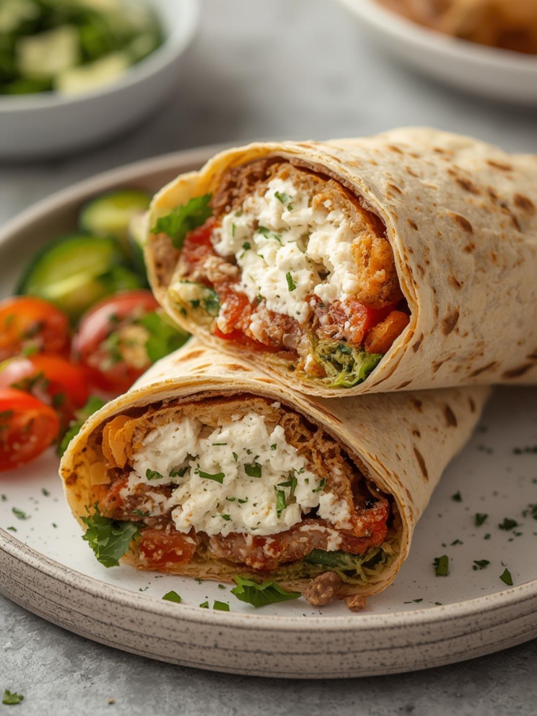 Cottage Cheese Wrap served