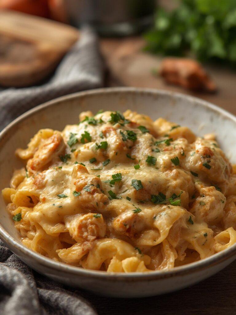 Creamy Baked Ziti with Chicken