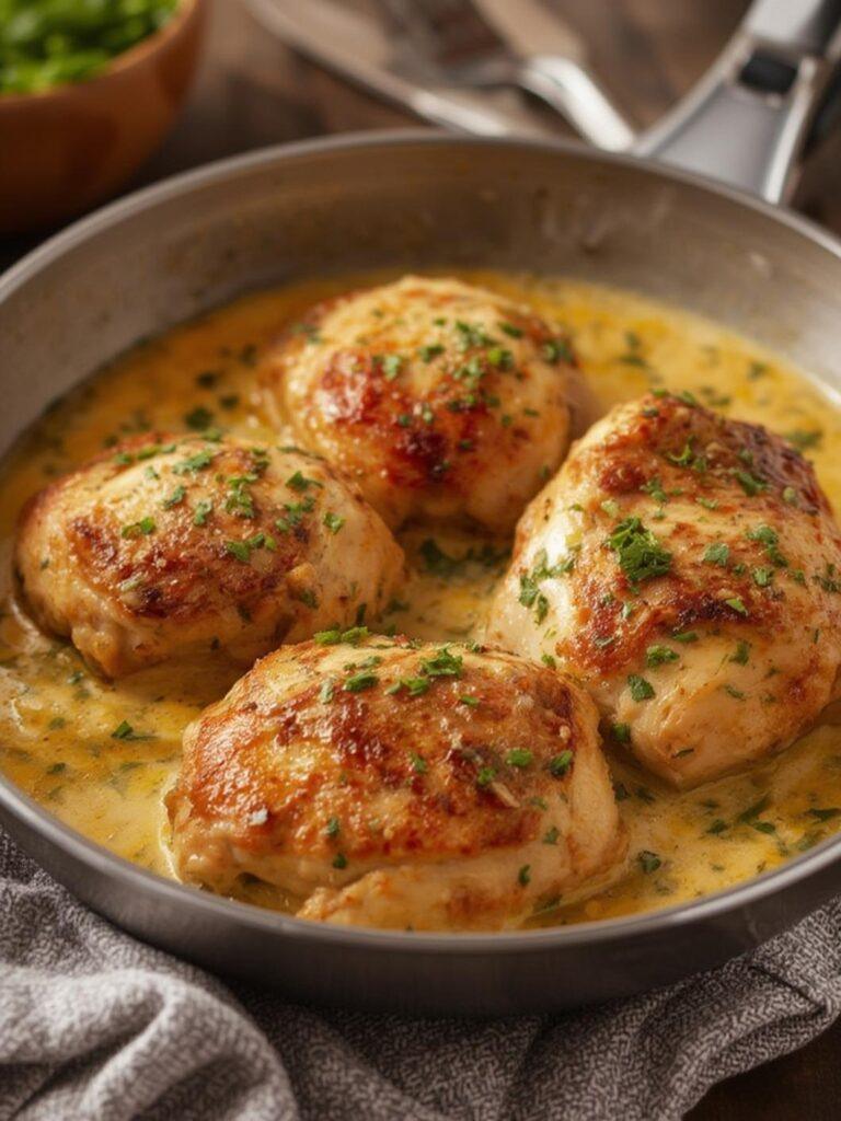 Creamy Garlic Chicken Thighs