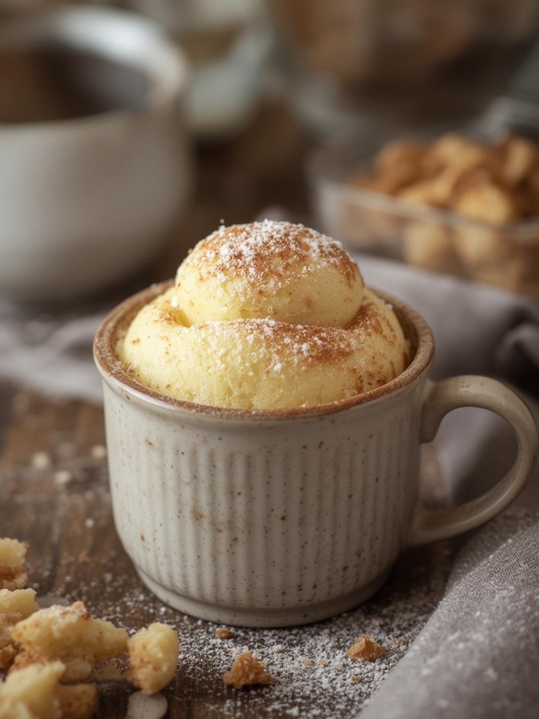 Fluffy Vanilla Mug Cake