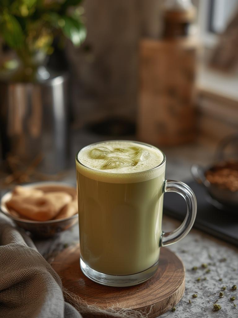 Iced Matcha Latte served