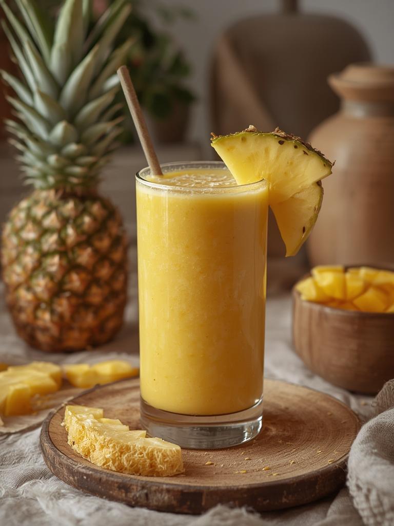 Mango Pineapple Smoothie served