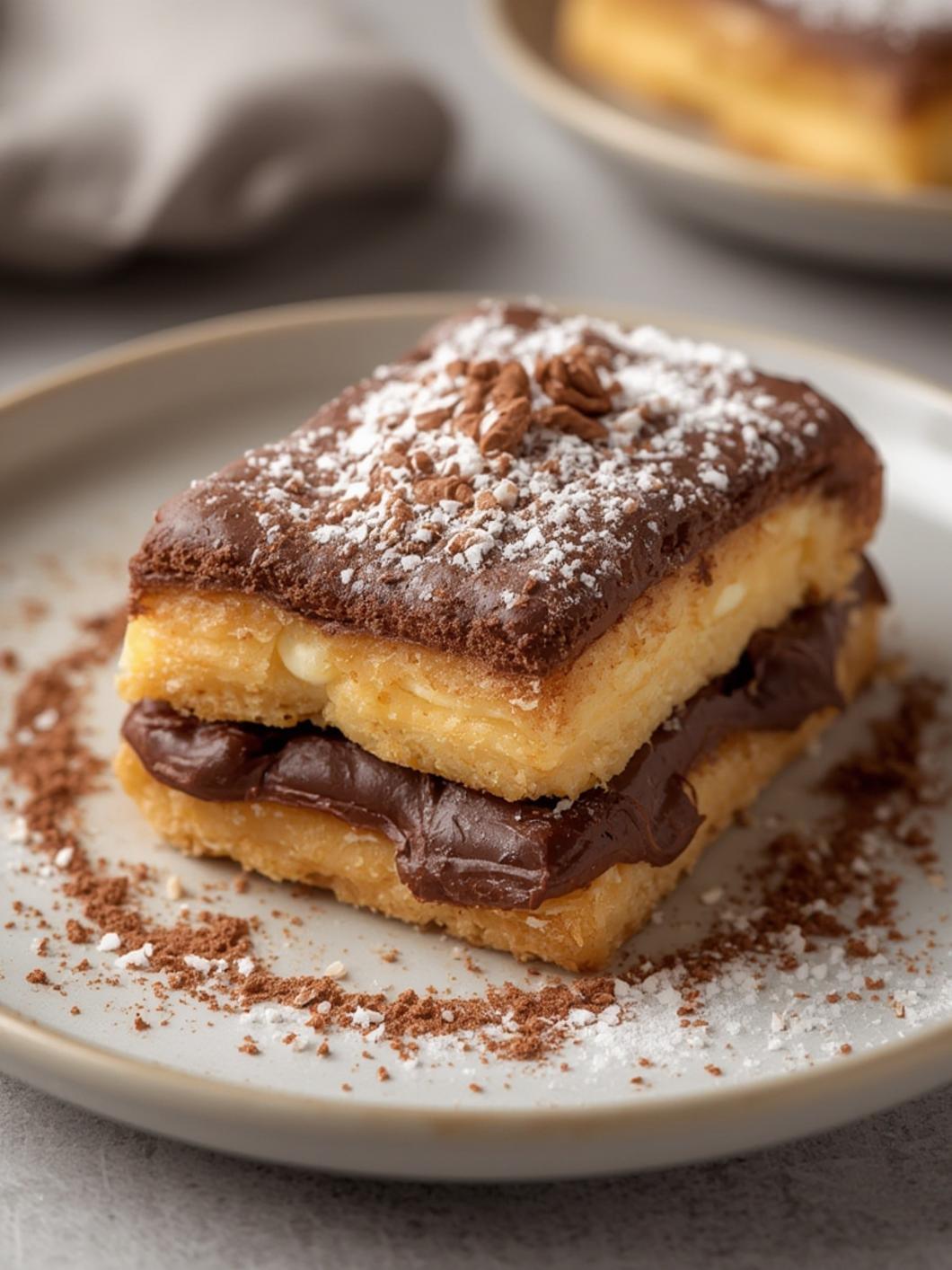 No-Bake Eclair Dessert served