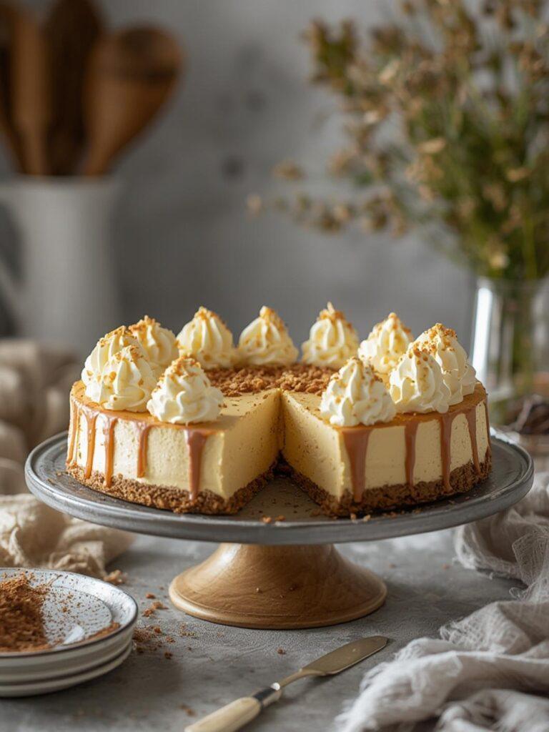 No-Bake Lotus Biscoff Cheesecake