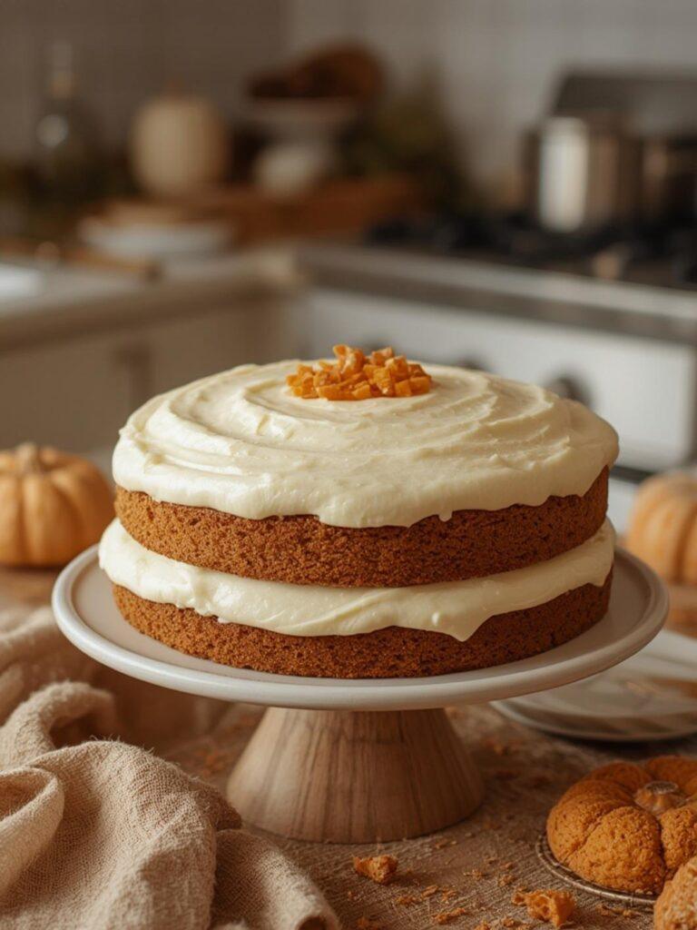 Pumpkin Cake with Cream Cheese Frosting