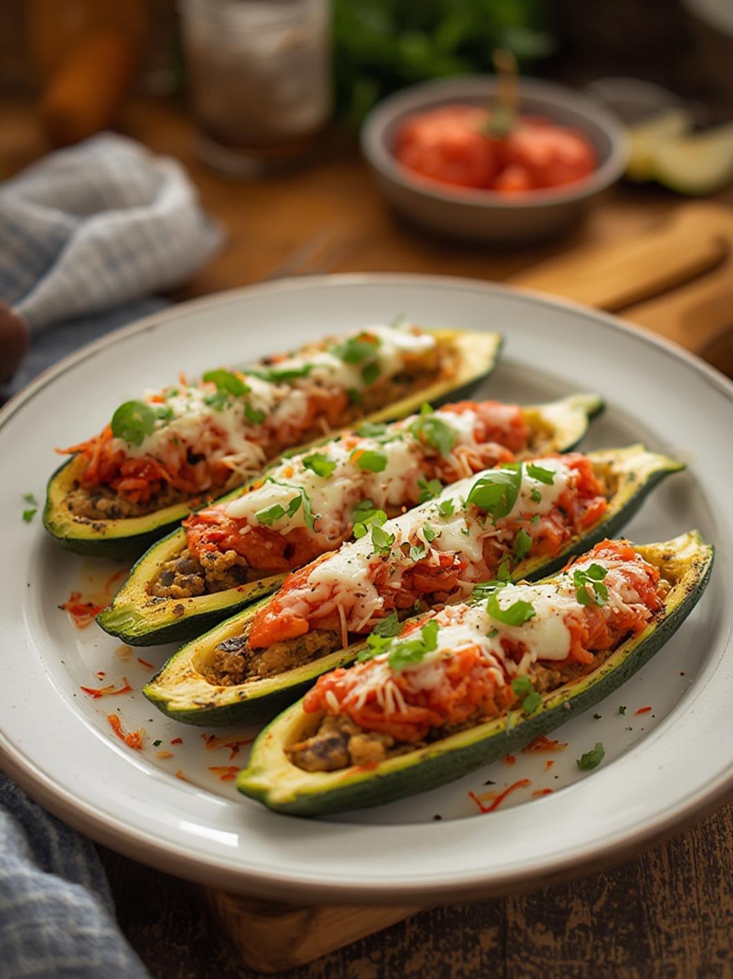 Stuffed Zucchini Boats