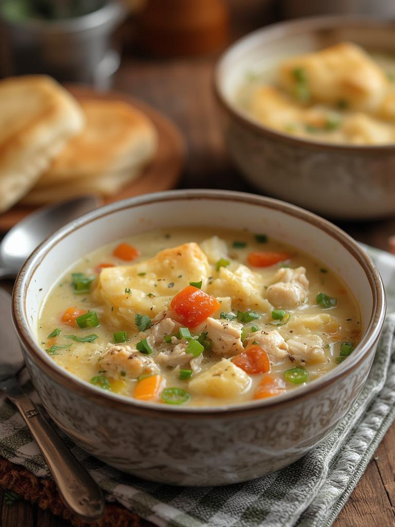 Chicken Pot Pie Soup served