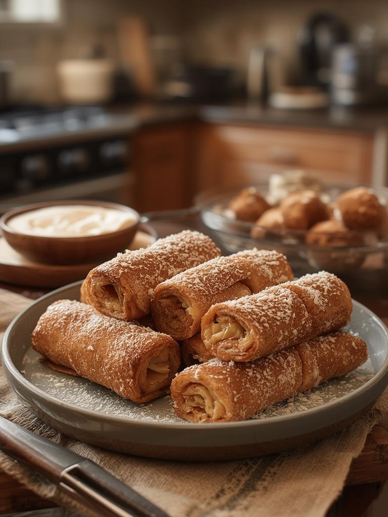 French Toast Roll-Ups served