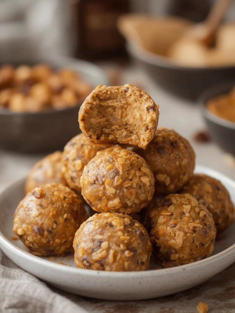 No-Bake Peanut Butter Energy Bites served