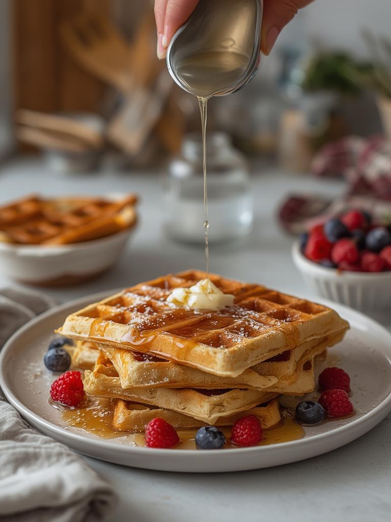 Protein Waffles served