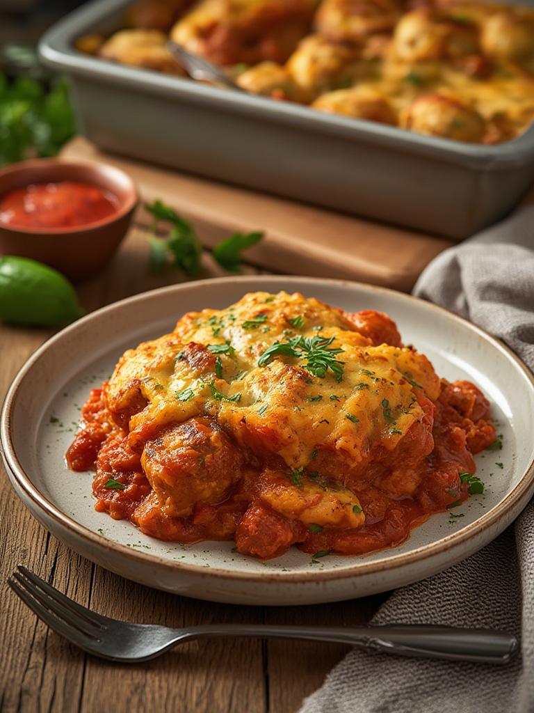 Dump and Bake Meatball Casserole
