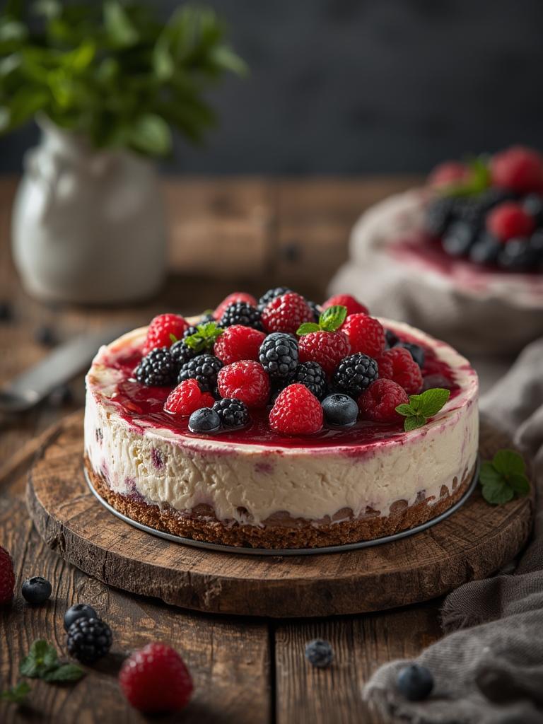 No-Bake Berry Cheesecake