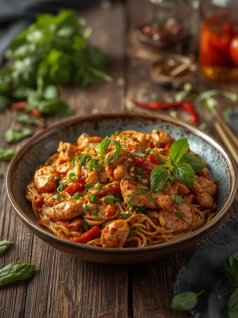 Spicy Thai Basil Chicken (Pad Krapow Gai)