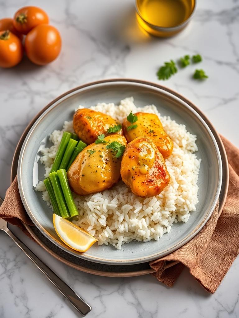 20-Minute Garlic Butter Chicken with Rice