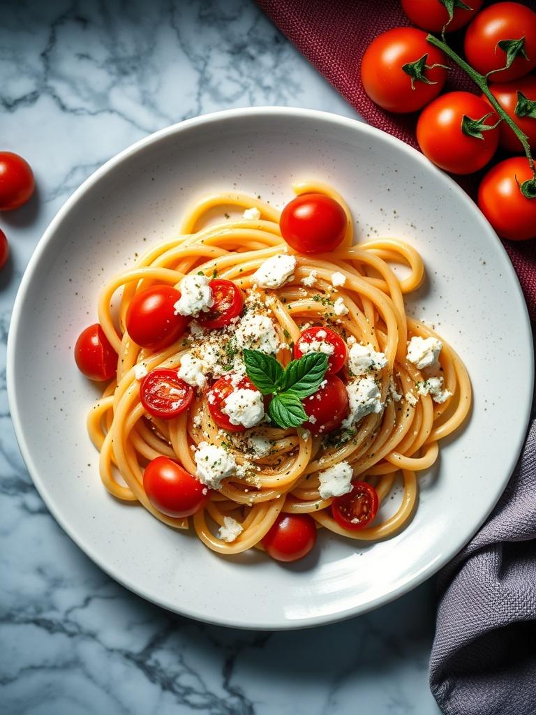 Baked Feta Pasta with Cherry Tomatoes