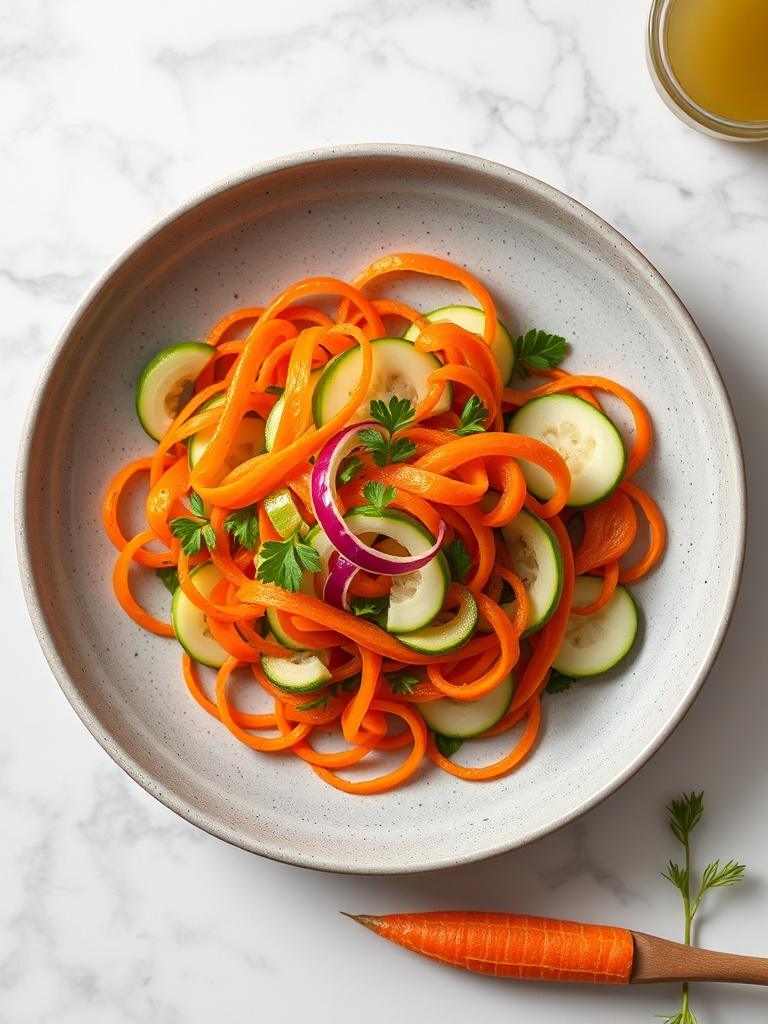 Carrot and Cucumber Ribbon Salad