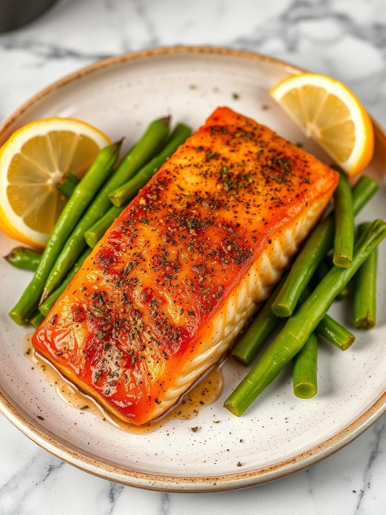 Crispy Air Fryer Honey Garlic Salmon