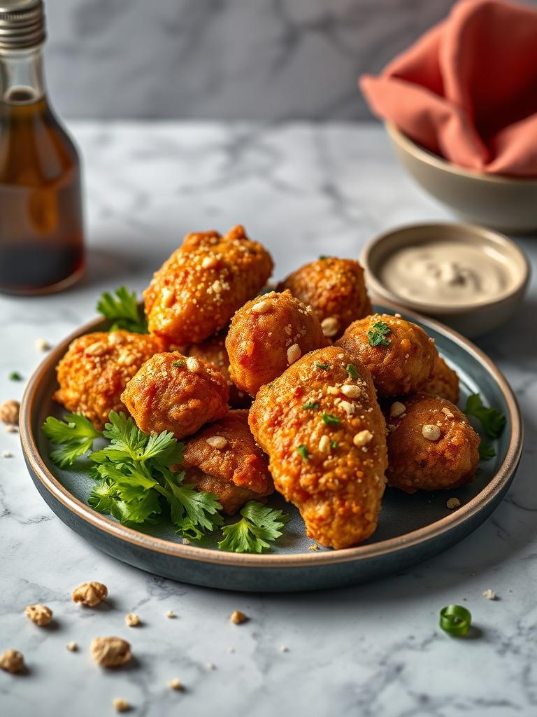 Crispy Honey Garlic Chicken Bites