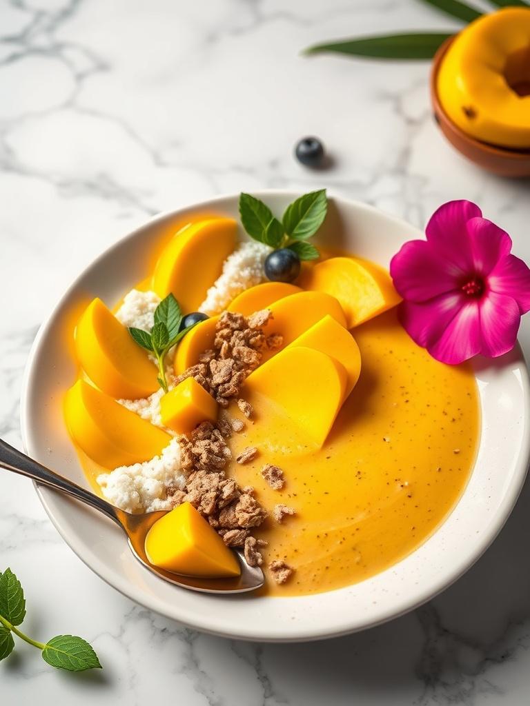Easy Mango Coconut Smoothie Bowl