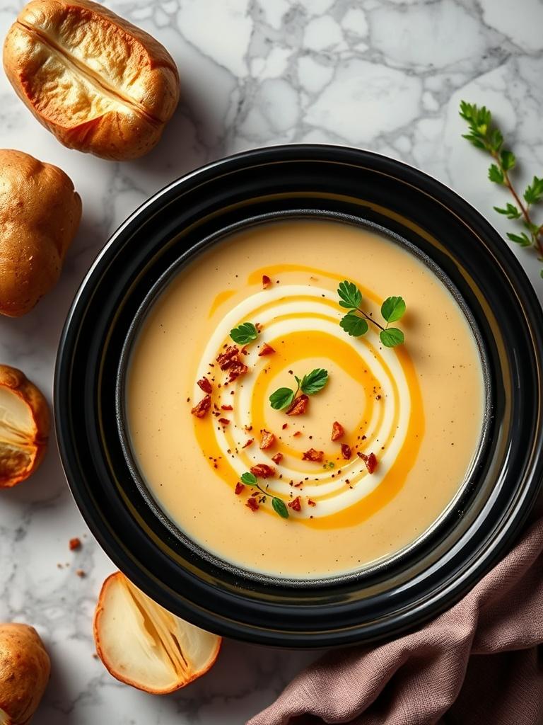 Easy Slow Cooker Potato Soup