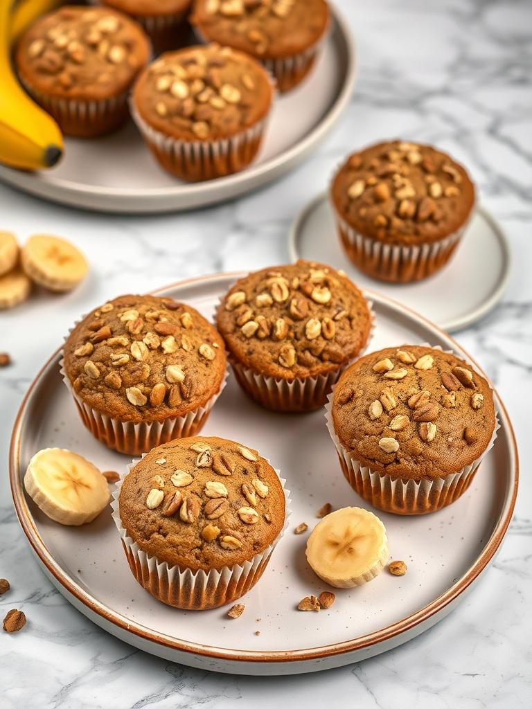 Healthy Banana Oatmeal Muffins (No Sugar)