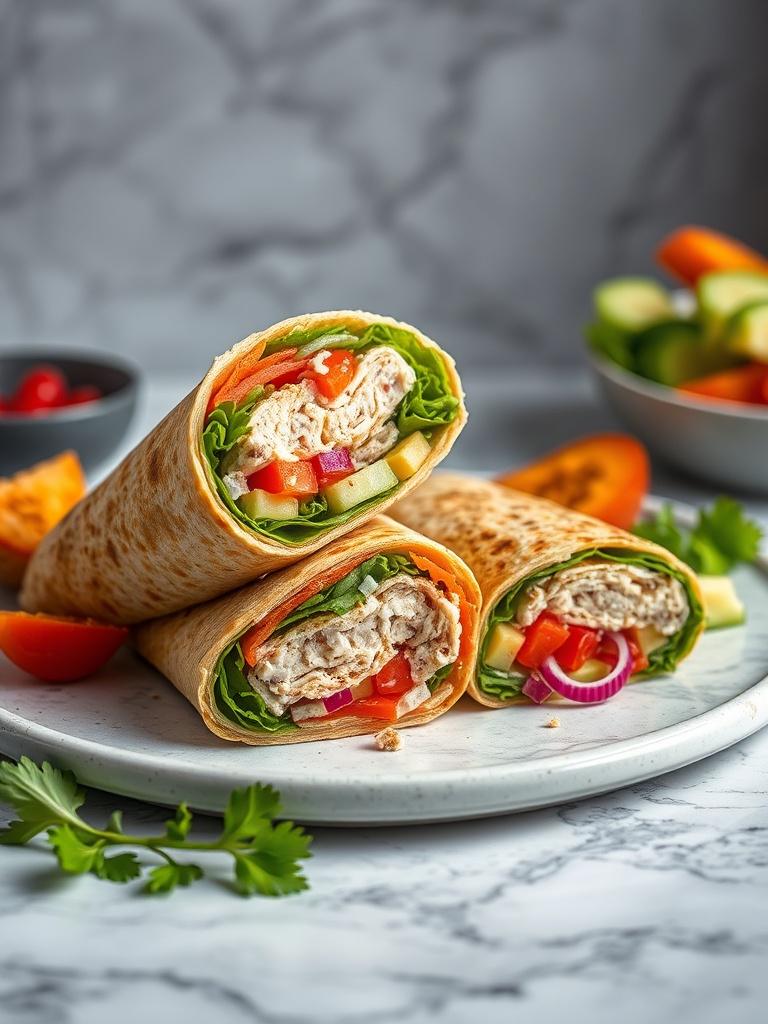 Healthy Tuna Melt Wrap