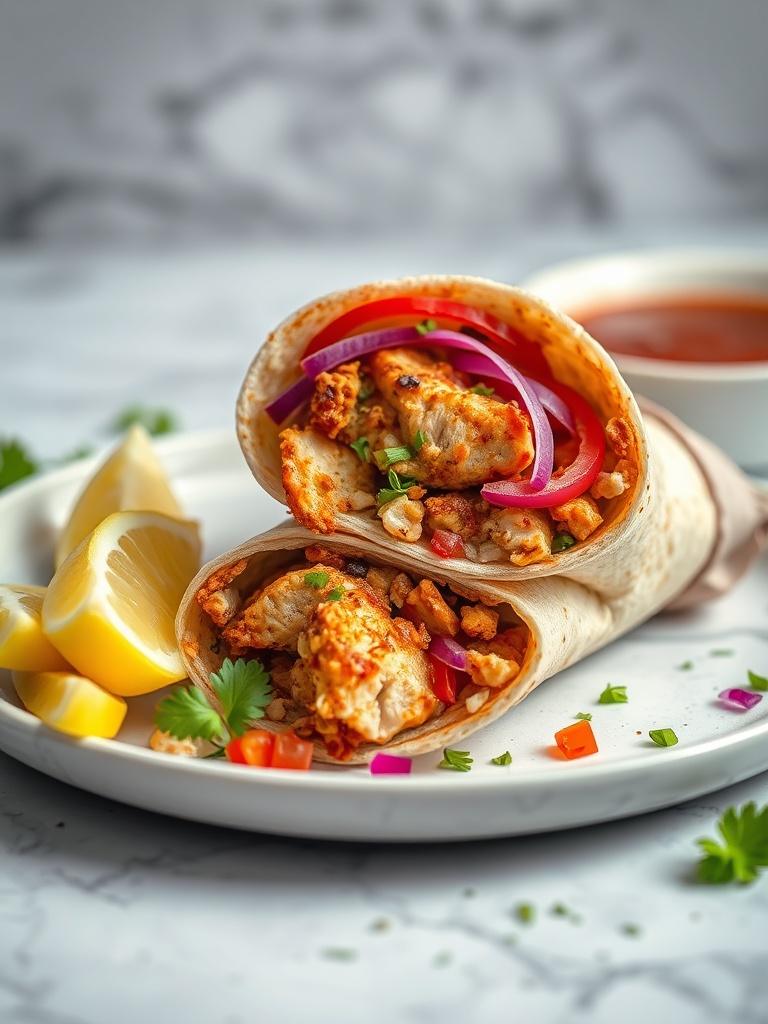 Homemade Chicken Shawarma Wrap