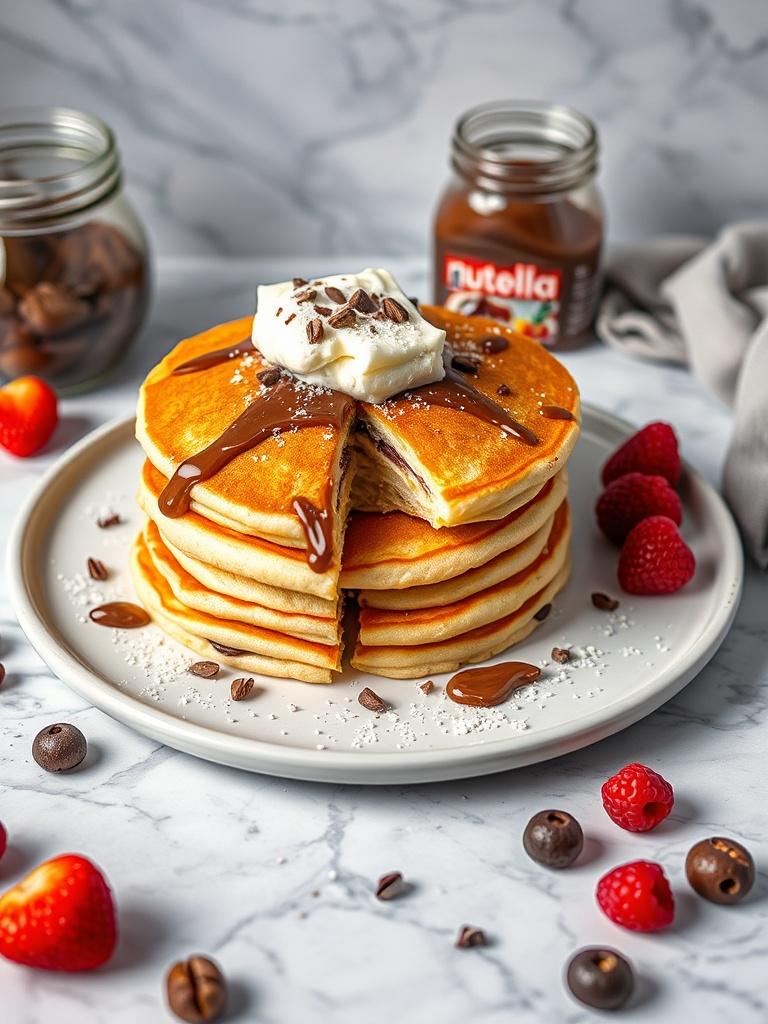 Nutella Stuffed Pancakes