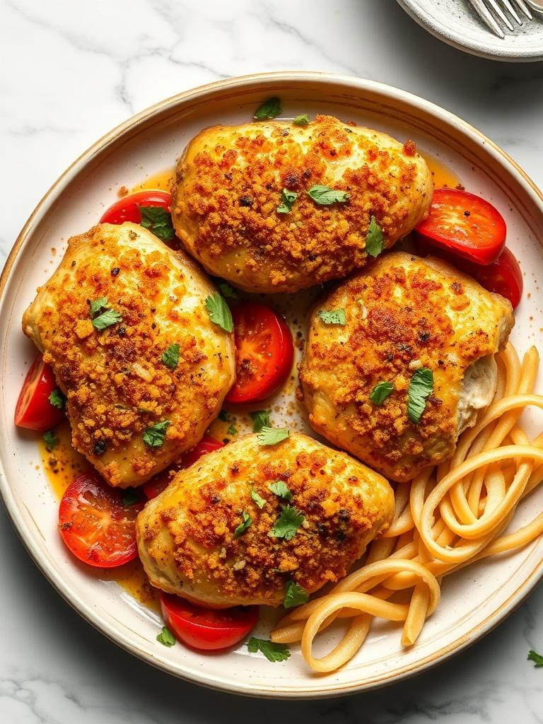 Parmesan Crusted Chicken Sheet Pan Dinner