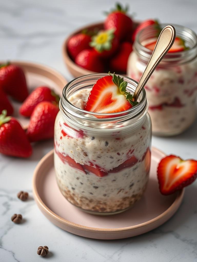 Strawberry Cheesecake Overnight Oats